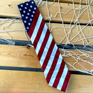 Roberto Cellini Novelty Tie - Red Blue USA Flag Patriotic Polyester Neck…